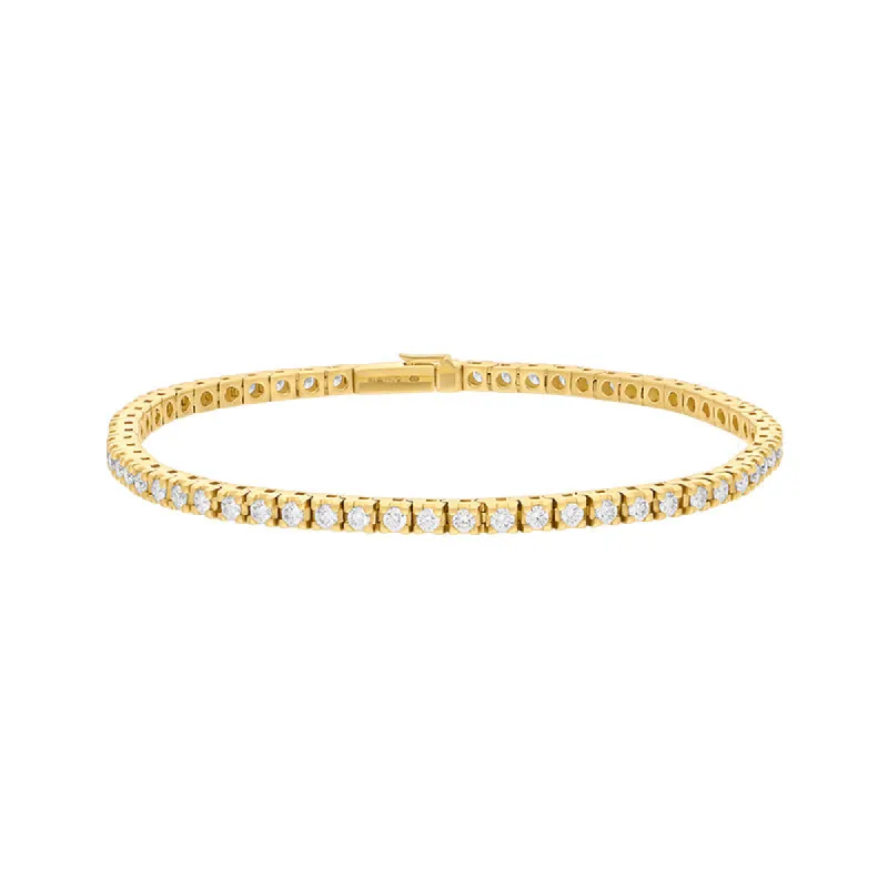 18ct Yellow Gold 2.00ct Diamond Line Bracelet sold by C.W. Sellors
