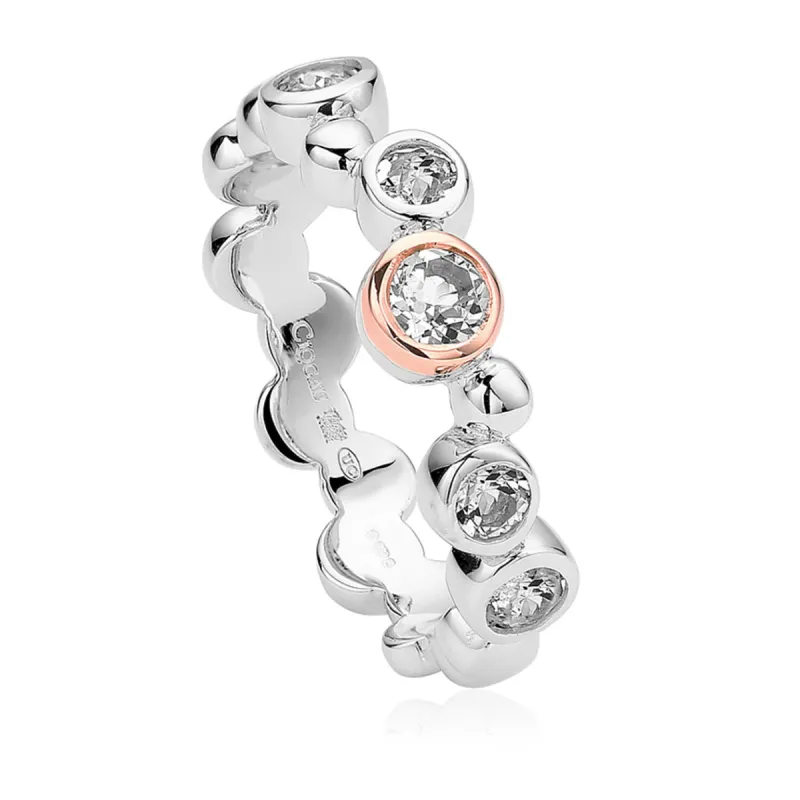 Clogau Celebration Sterling Silver White Topaz Ring sold by C.W. Sellors