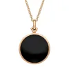 9ct Rose Gold Whitby Jet Flore Filigree Necklace sold by C.W. Sellors