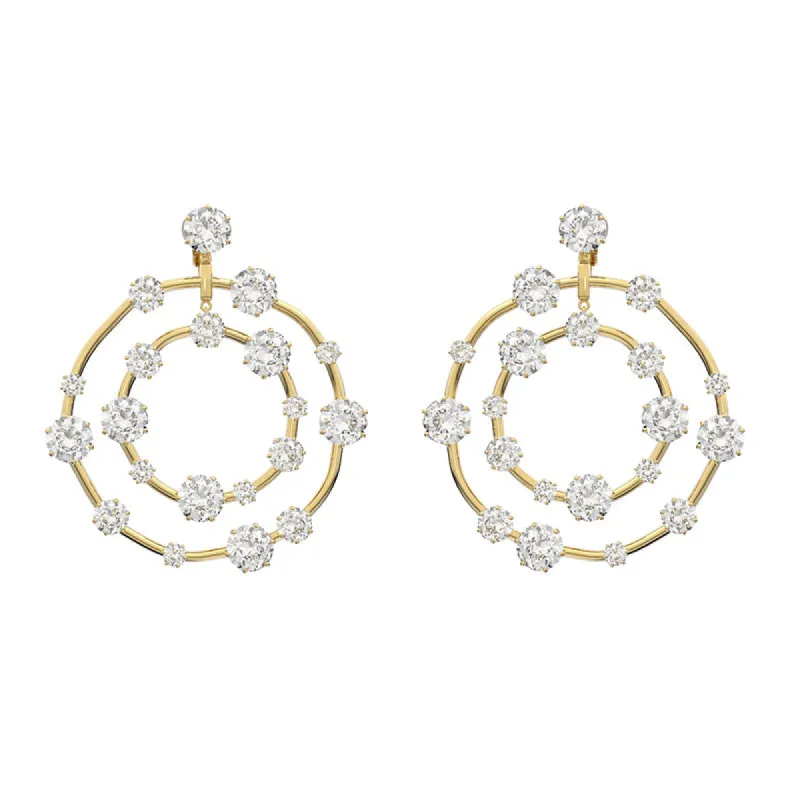 Swarovski Constella Rose Gold Tone Plated White Crystal Clip Earrings sold by C.W. Sellors