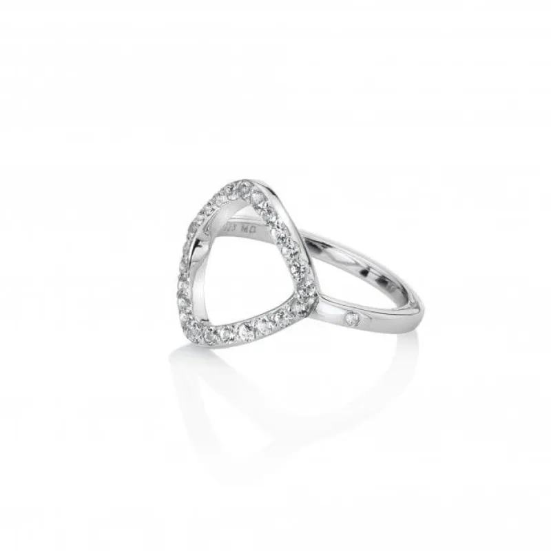 Hot Diamonds Behold Sterling Silver White Topaz Statement Ring D sold by C.W. Sellors