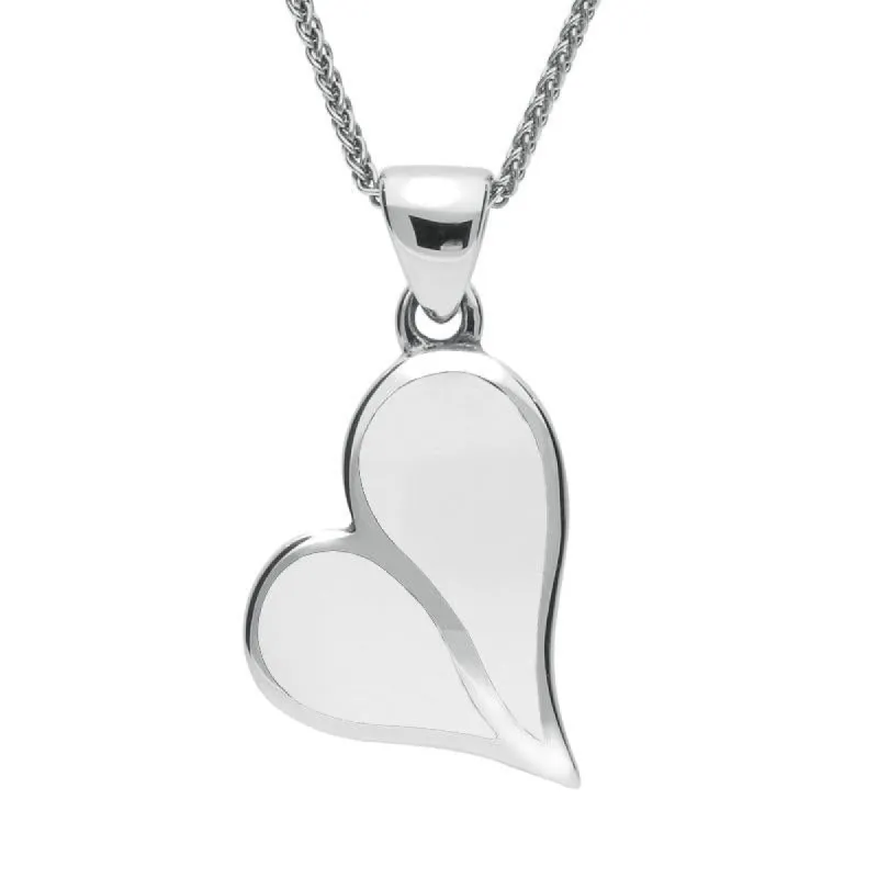 Sterling Silver Bauxite Split Heart Necklace sold by C.W. Sellors