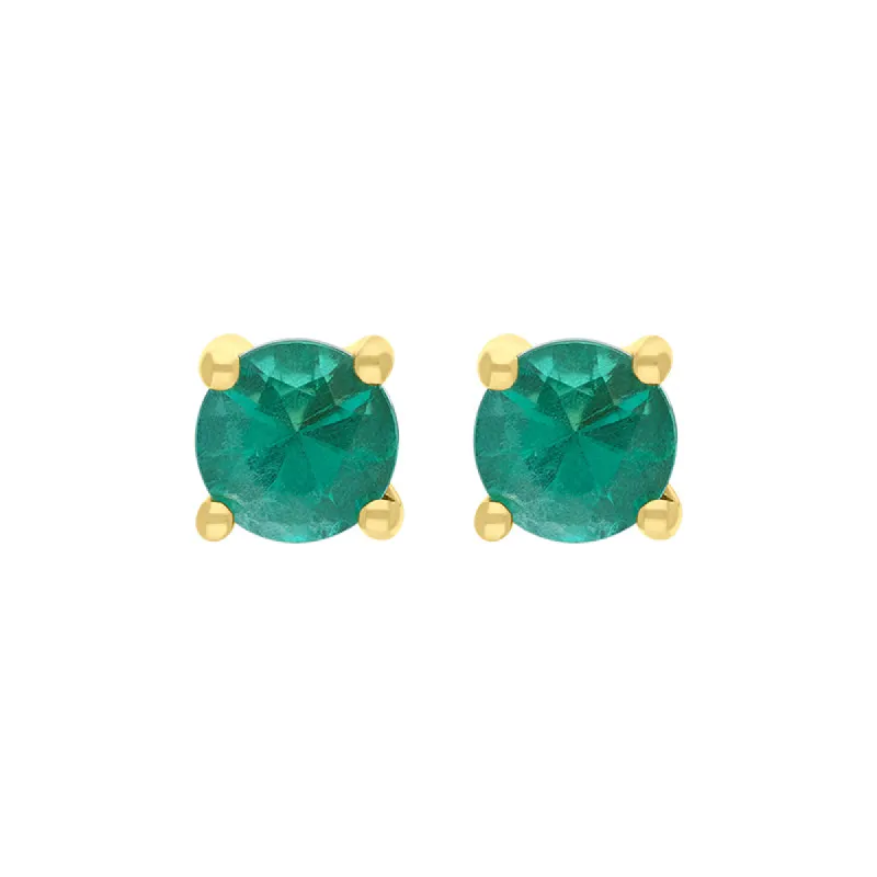 18ct Yellow Gold Round Solitaire Stud Earrings sold by C.W. Sellors