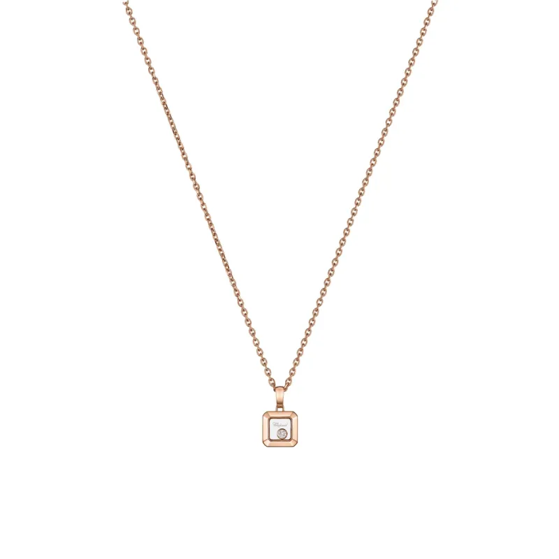 Chopard Happy Diamonds 18ct Rose Gold 0.05ct Diamond Necklace sold by C.W. Sellors