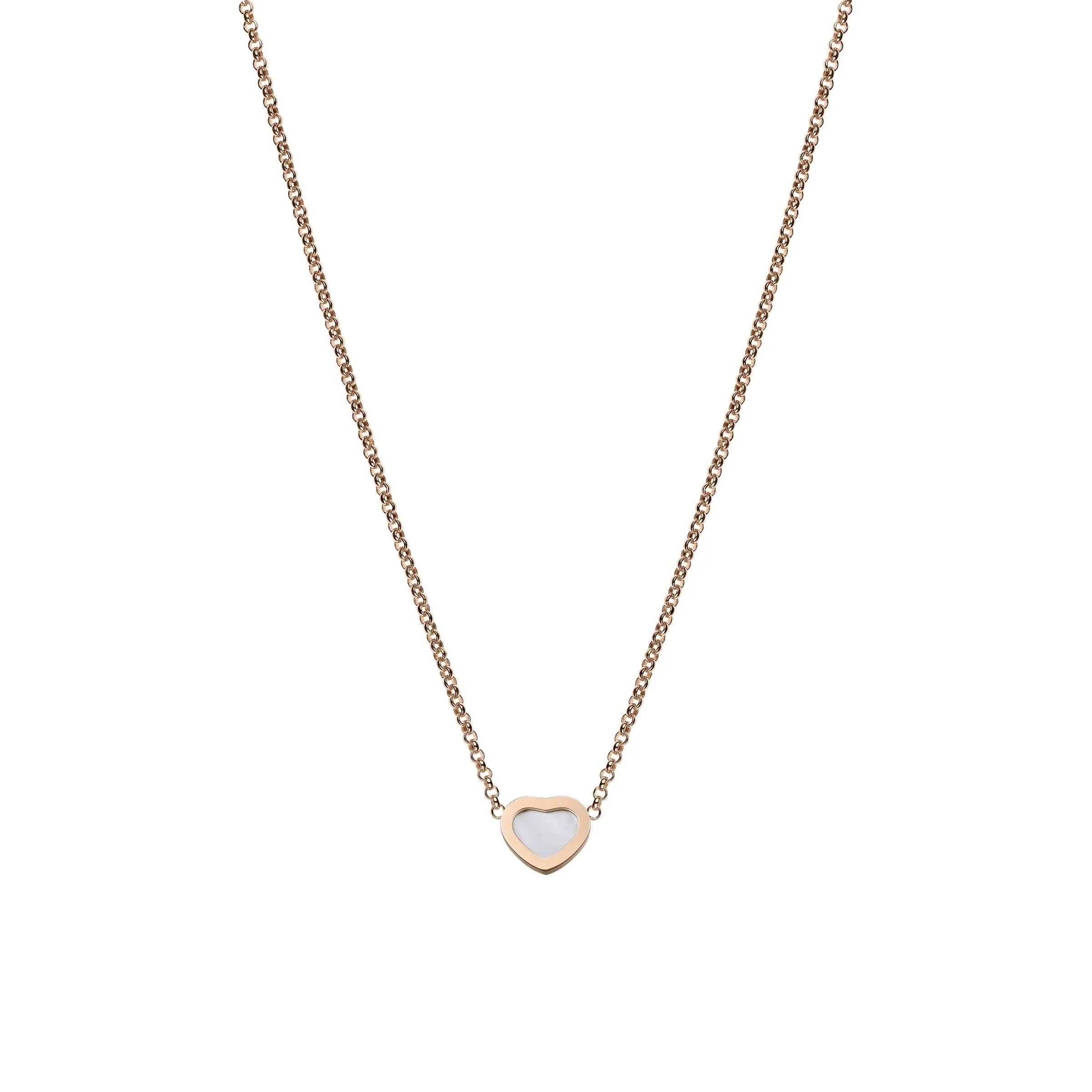 Chopard My Happy Hearts 18ct Rose Gold Mother of Pearl Necklace sold by C.W. Sellors product image thumbnail 4