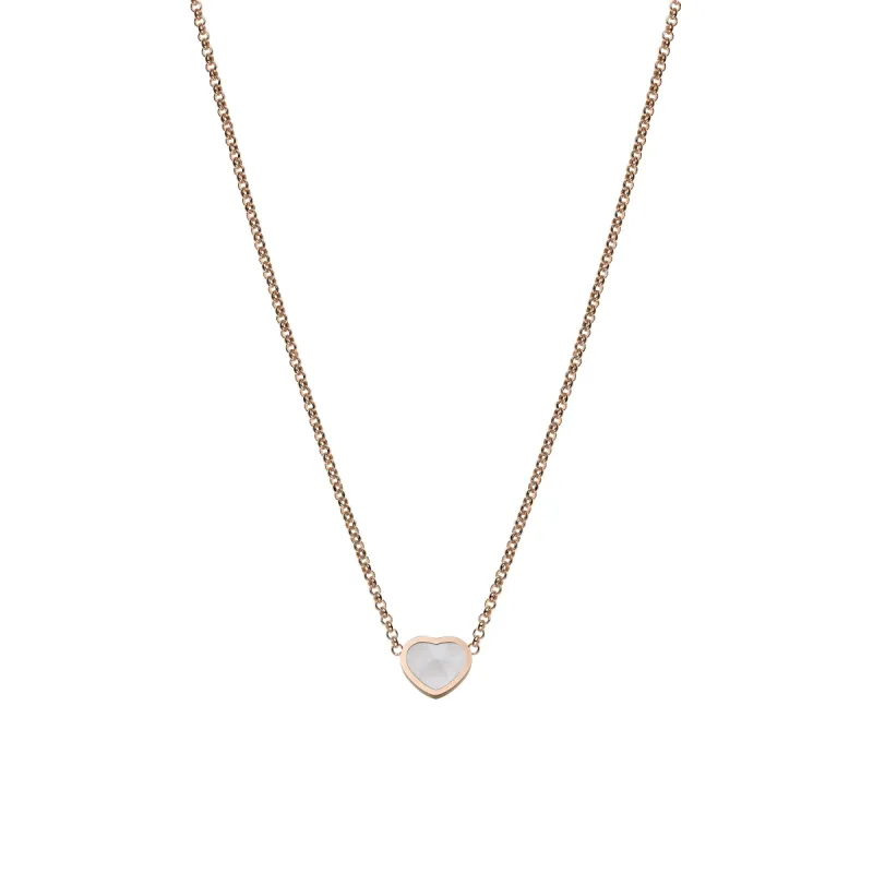 Chopard My Happy Hearts 18ct Rose Gold Mother of Pearl Necklace sold by C.W. Sellors