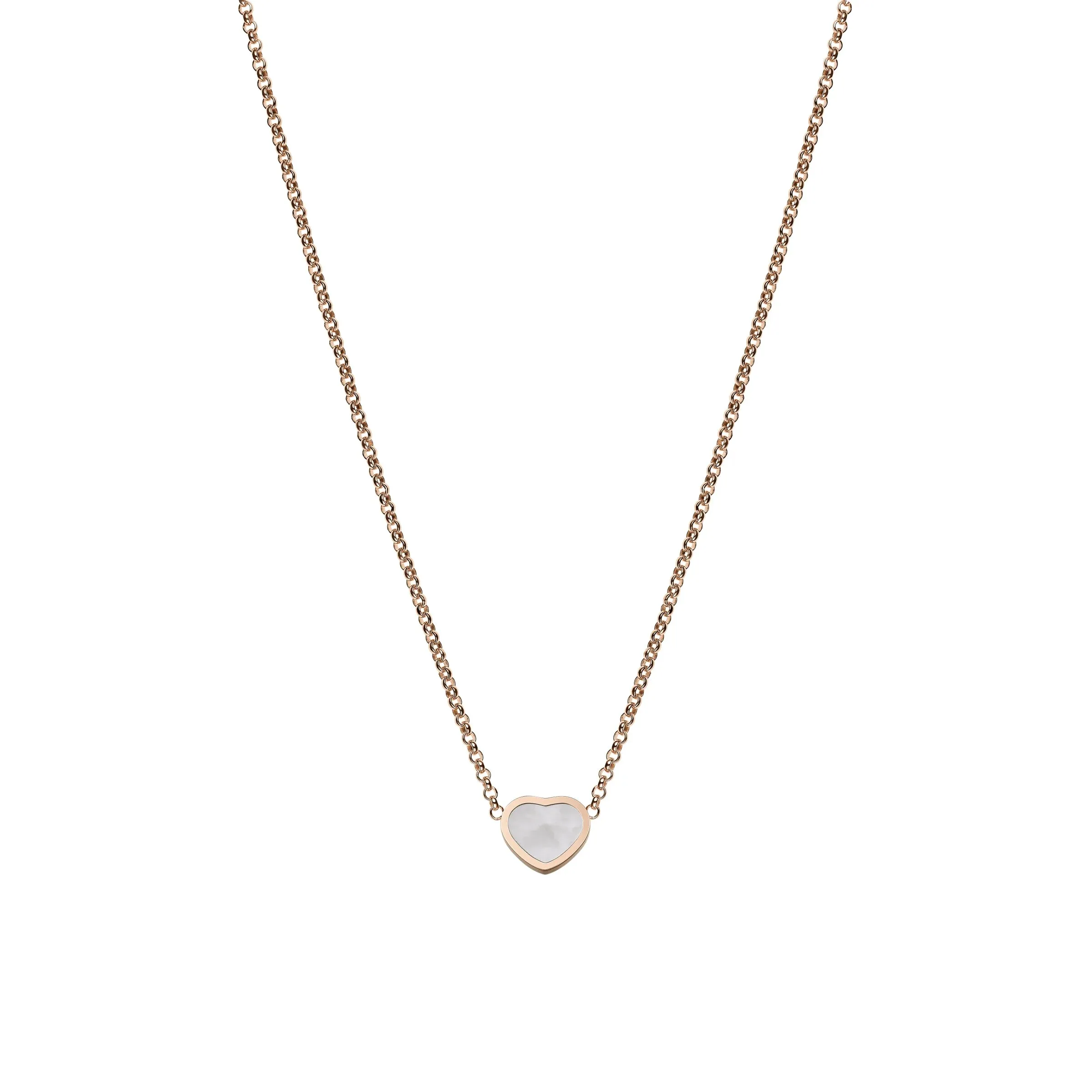Chopard My Happy Hearts 18ct Rose Gold Mother of Pearl Necklace sold by C.W. Sellors