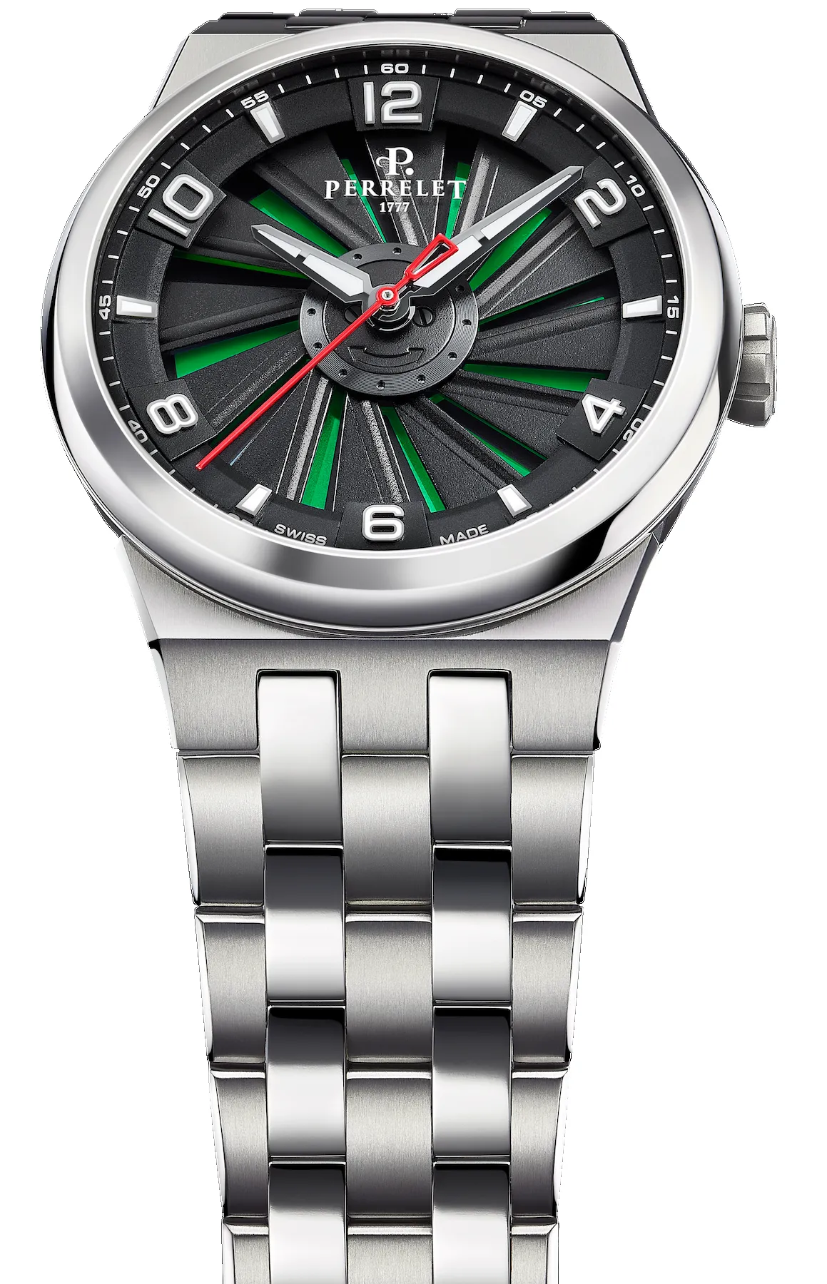 Perrelet Turbine Titanium 41 Green Bracelet Watch sold by C.W. Sellors product image thumbnail 4