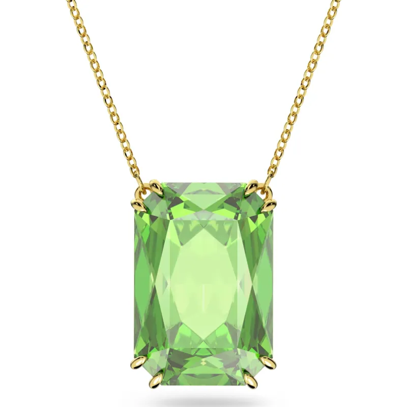 Swarovski Millenia Gold Tone Plated Octagon Cut Green Crystal Necklace sold by C.W. Sellors
