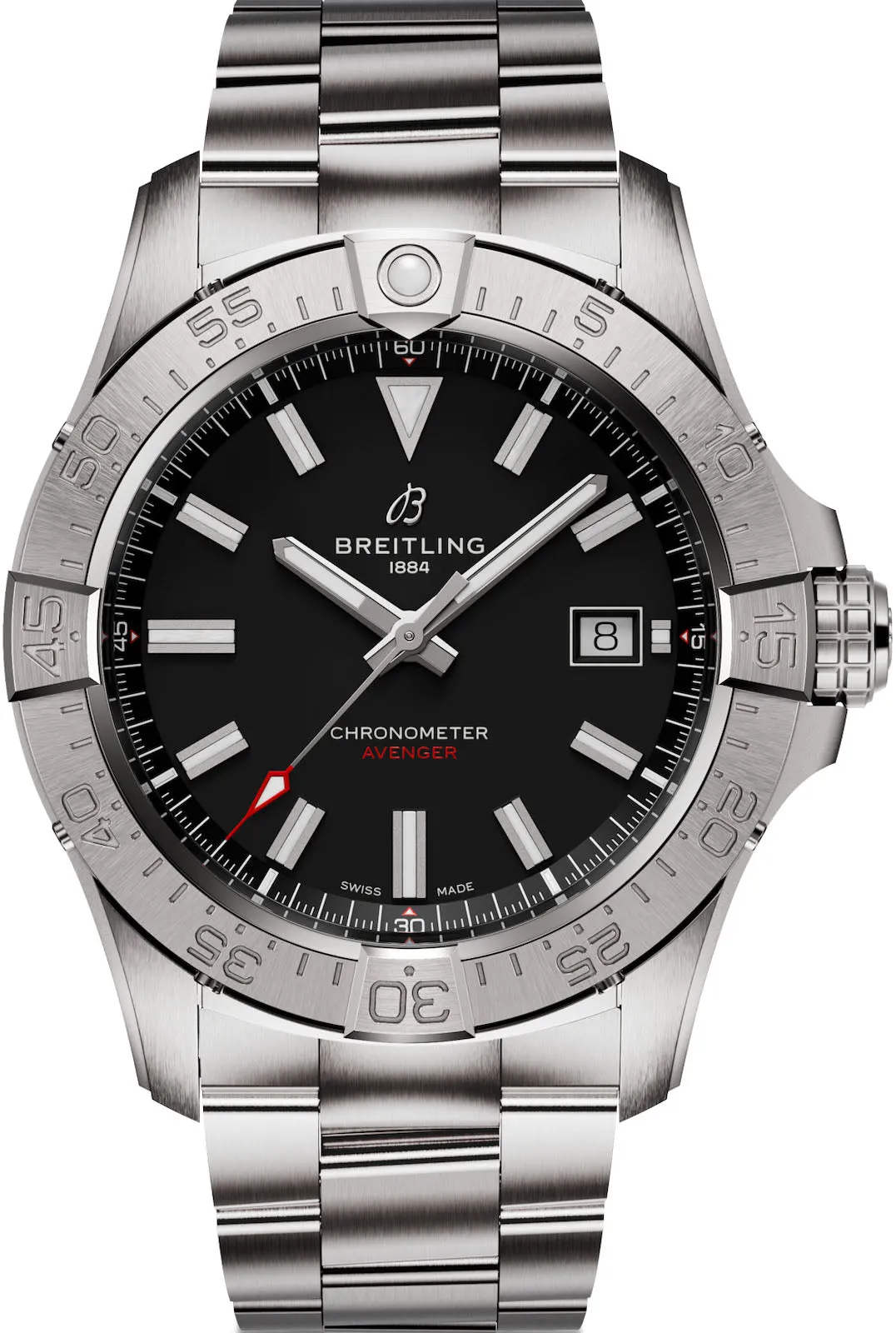 Breitling Avenger Automatic 42 Black Bracelet Watch sold by C.W. Sellors