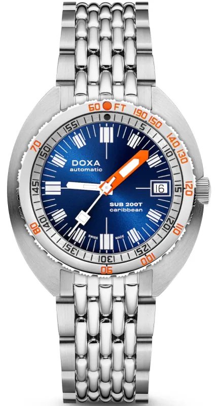 Doxa SUB 200T Caribbean Sunray Bracelet Watch sold by C.W. Sellors