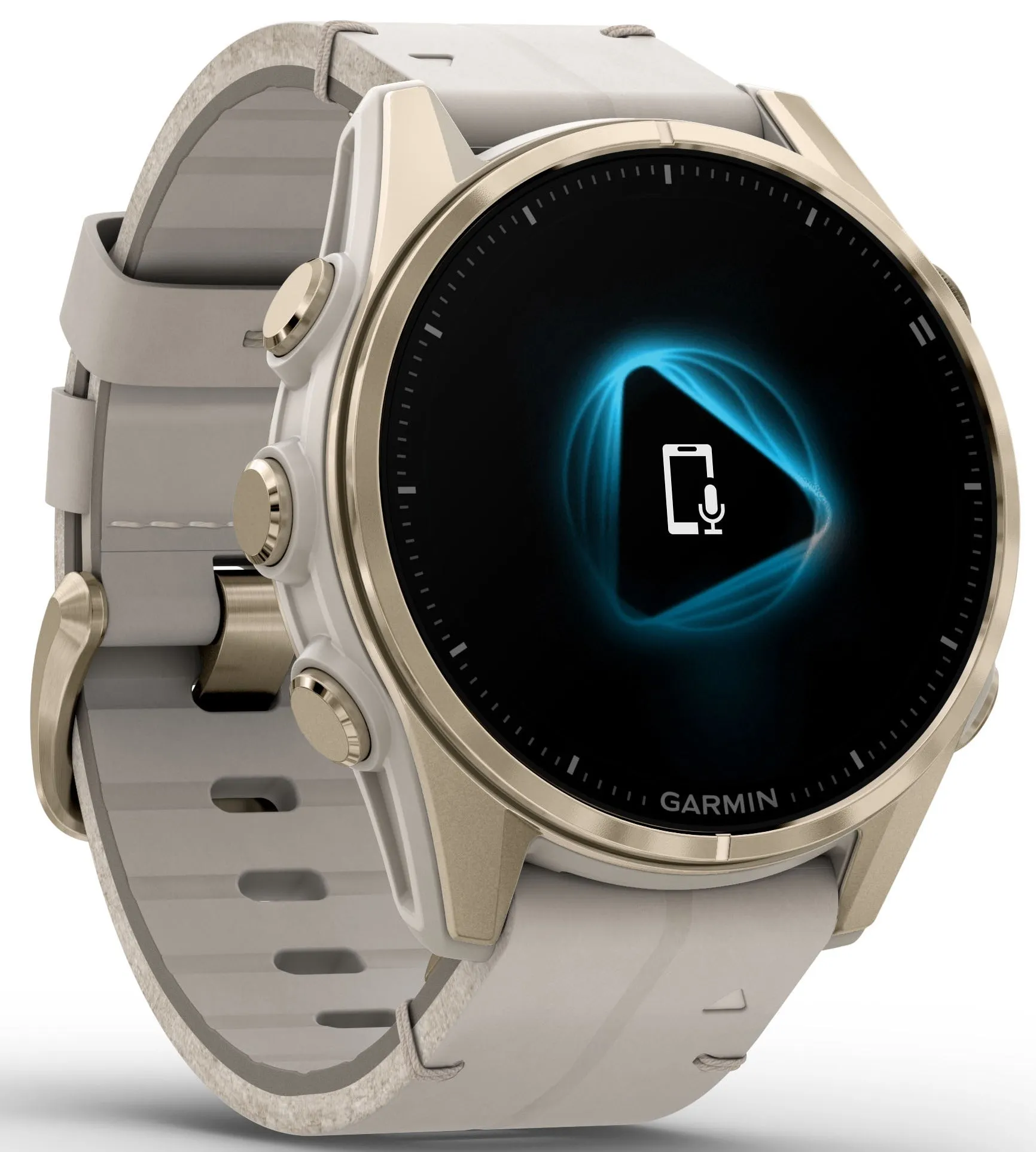 Garmin Fenix 8 43mm Sapphire AMOLED Soft Gold Limestone Leather Watch sold by C.W. Sellors product image thumbnail 4