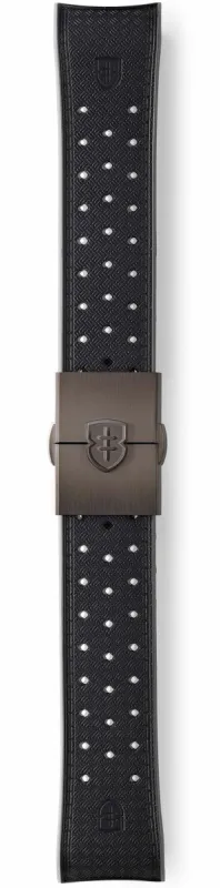 Elliot Brown Strap Leather 22mm Black Tropic Gunmetal Steel Deployment sold by C.W. Sellors