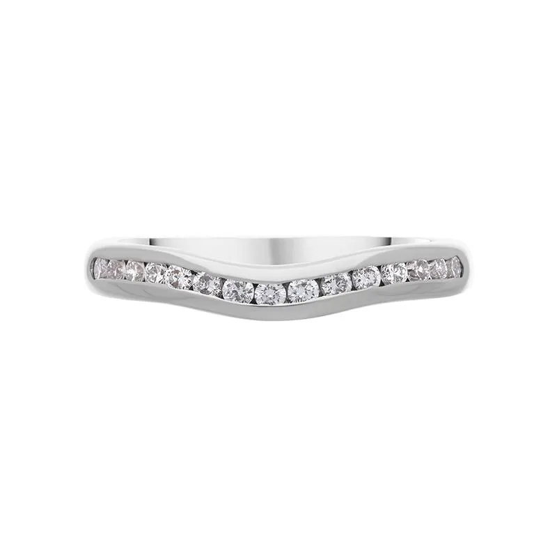 18ct White Gold 0.27ct Diamond Channel Set Wedding Half Eternity Ring D sold by C.W. Sellors product image thumbnail 2
