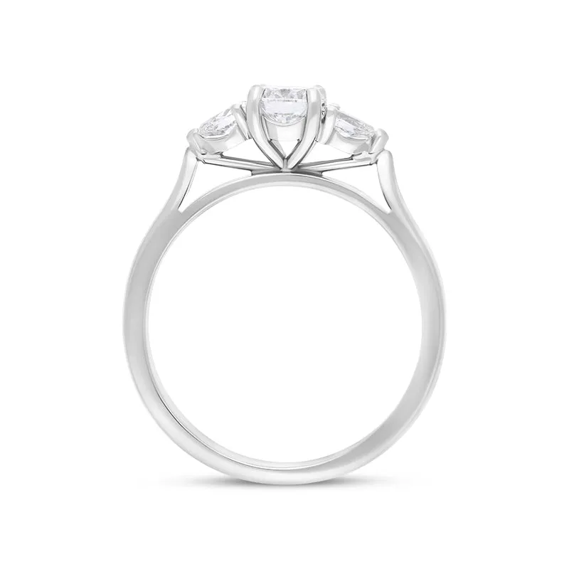 Platinum 0.62ct Diamond Mixed Cut Three Stone Ring sold by C.W. Sellors product image thumbnail 2