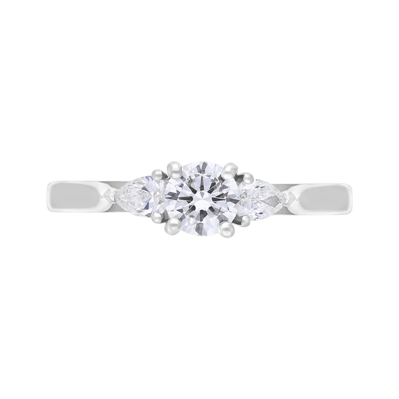 Platinum 0.62ct Diamond Mixed Cut Three Stone Ring sold by C.W. Sellors product image thumbnail 3