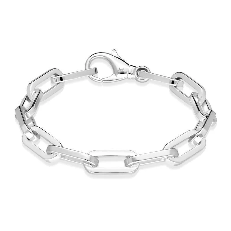 Sterling Silver Heavy Oval Link Bracelet D sold by C.W. Sellors