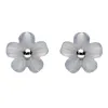 Sterling Silver Blue Chalcedony Tuberose 8mm Desert Rose Stud Earrings sold by C.W. Sellors