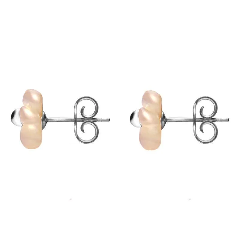 Sterling Silver Pink Mother of Pearl Tuberose 6mm Gypsophila Stud Earrings sold by C.W. Sellors product image thumbnail 2