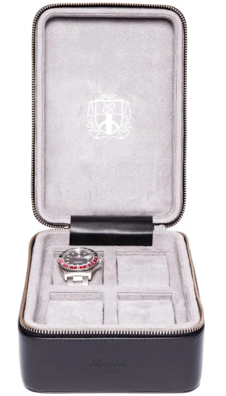 Rapport Watch Case Hyde Park 4 Black Zip sold by C.W. Sellors