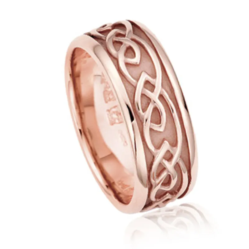 Clogau Annwyl 9ct Rose Gold Wide Ring D sold by C.W. Sellors