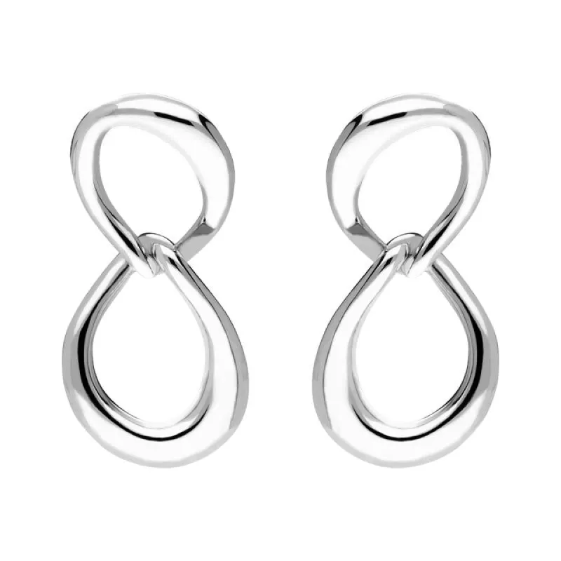 Sterling Silver Infinity Link Stud Earrings D sold by C.W. Sellors