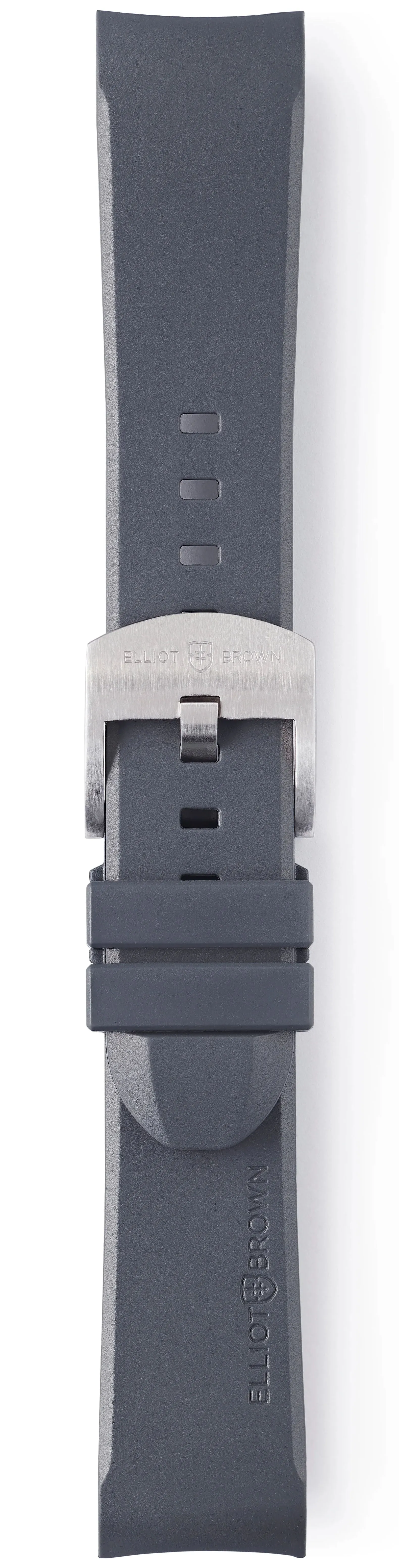 Elliot Brown Strap Leather 22mm Mid Grey Steel Tongue Buckle sold by C.W. Sellors