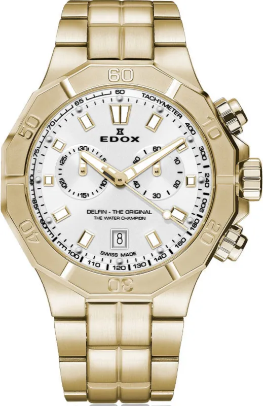 Edox Delfin The Original Chronograph Watch made by Edox