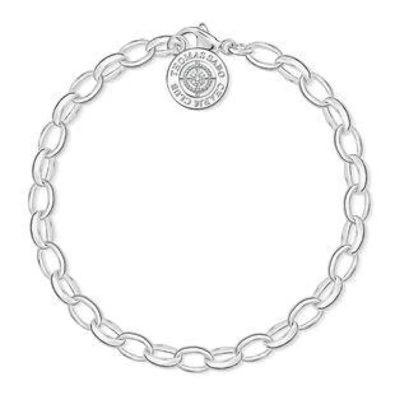Thomas Sabo Charm Club Sterling Silver Diamond Charm Bracelet Small D sold by C.W. Sellors