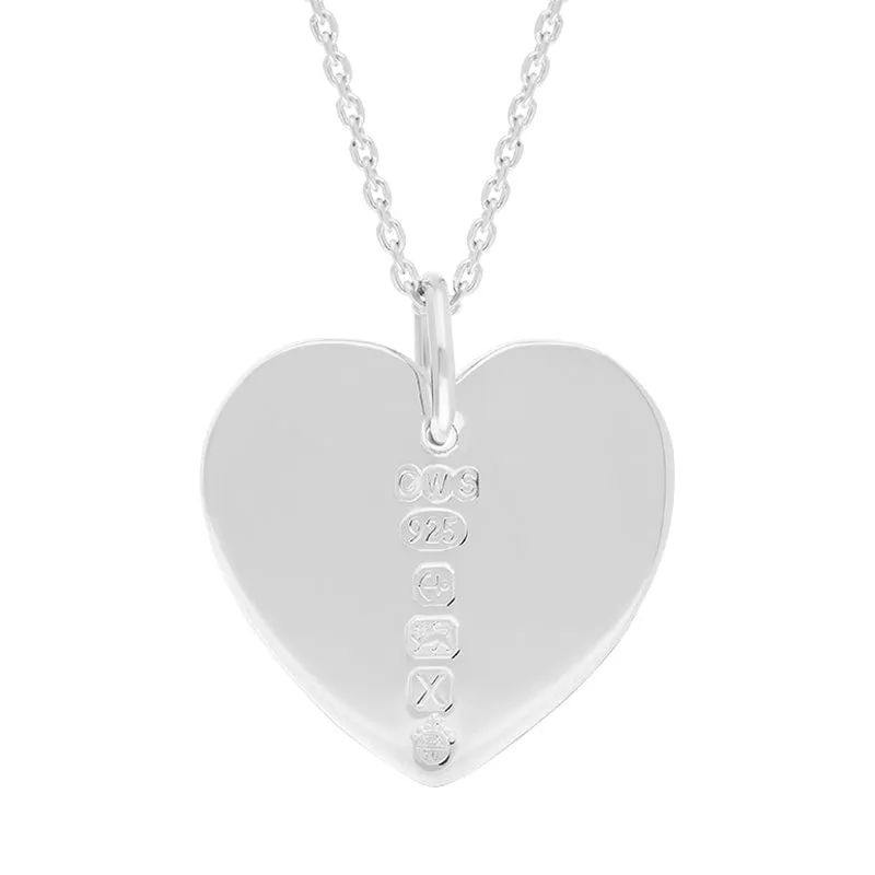 Sterling Silver Queen's Jubilee Hallmark Polished Heart Large Pendant Necklace D sold by C.W. Sellors