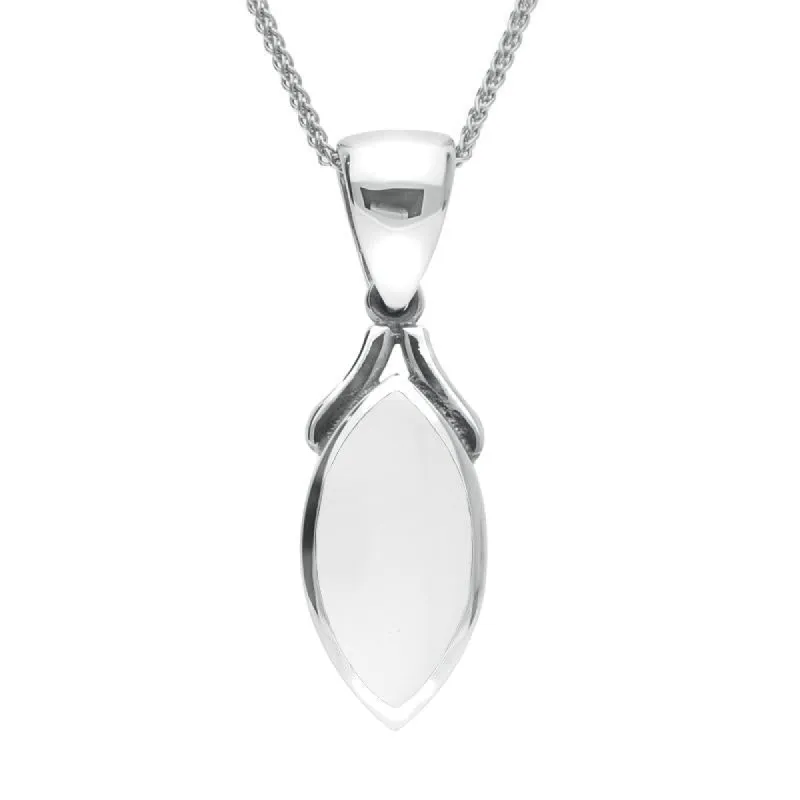 Sterling Silver Bauxite Marquise Necklace sold by C.W. Sellors