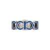 Gucci Interlocking Sterling Silver Blue Enamel Ring D sold by C.W. Sellors