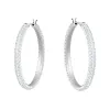 Swarovski Stone Rhodium Plated Hoop Earrings sold by C.W. Sellors
