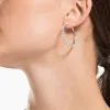 Swarovski Stone Rhodium Plated Hoop Earrings sold by C.W. Sellors