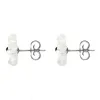 Sterling Silver White Agate Tuberose 8mm Daisy Stud Earrings sold by C.W. Sellors