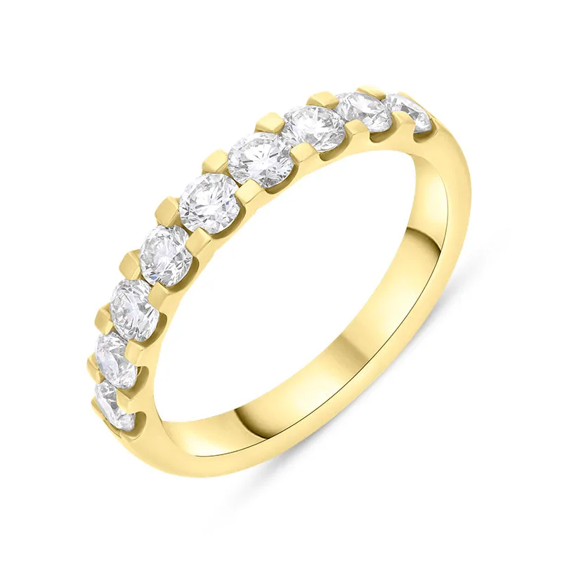 18ct Yellow Gold 1.00ct Diamond Half Eternity Ring sold by C.W. Sellors
