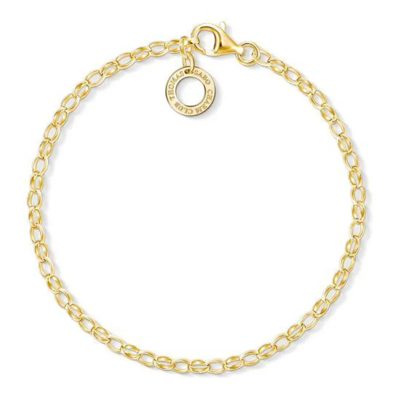 Thomas Sabo Charm Club Yellow Gold Plated Silver Charm Bracelet sold by C.W. Sellors