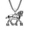 Sterling Silver Medium Shire Horse Necklace sold by C.W. Sellors