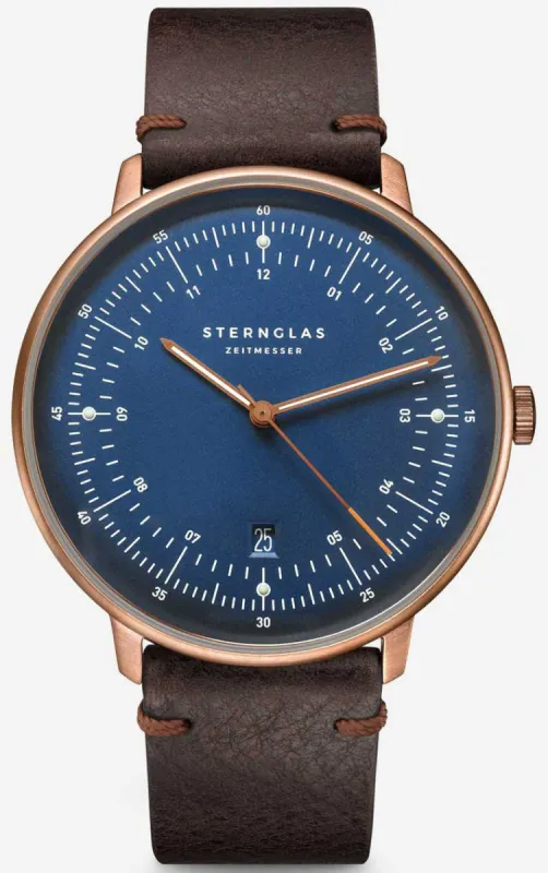 Sternglas Hamburg Blue Bronze Watch sold by C.W. Sellors