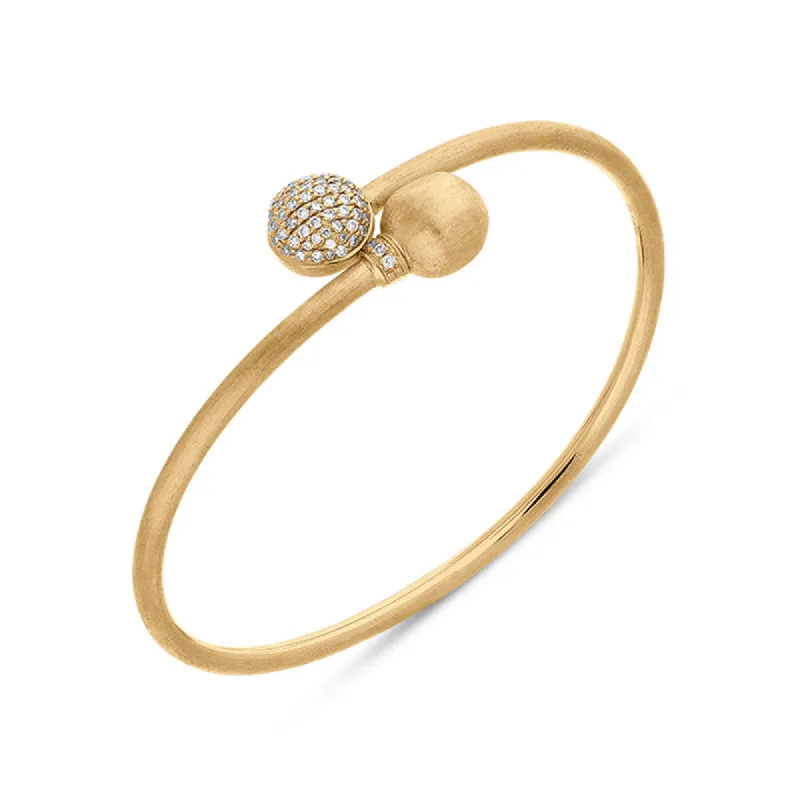 Marco Bicego Africa 18ct Yellow Gold 0.50ct Diamond Bangle D sold by C.W. Sellors