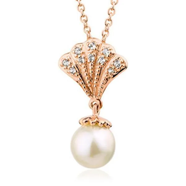 Clogau Windsor Rose Gold White Topaz Pearl Necklace D sold by C.W. Sellors