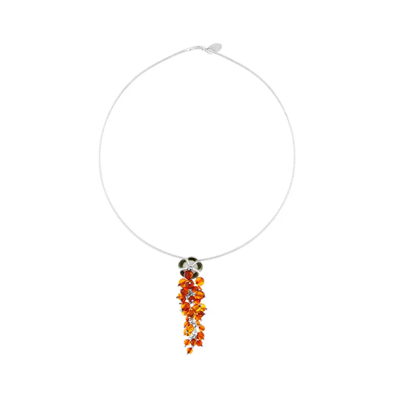 Sterling Silver Amber Bead Drop Choker Necklace D sold by C.W. Sellors product image thumbnail 2