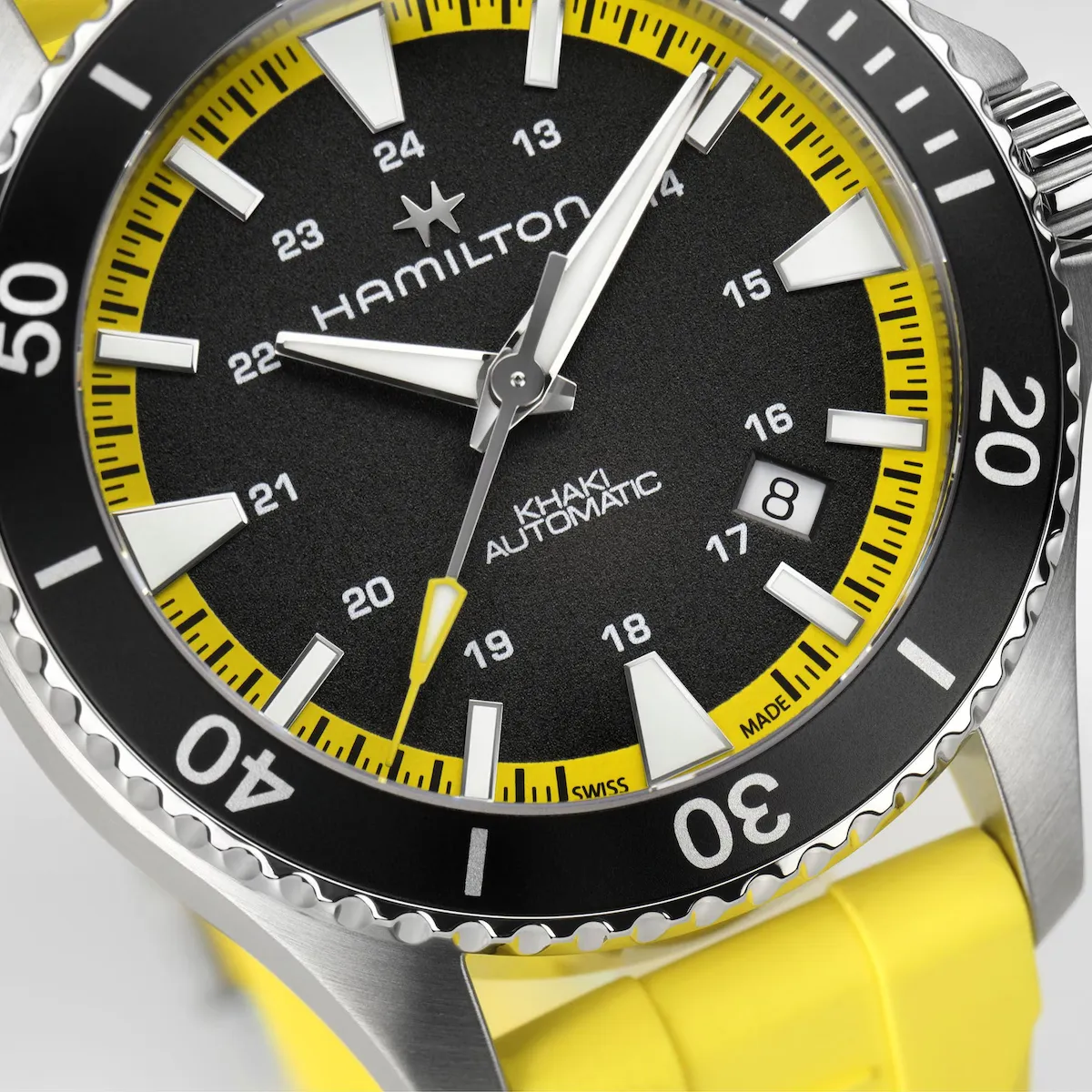 Hamilton Khaki Navy Scuba Auto Acid Yellow Watch sold by C.W. Sellors product image thumbnail 5