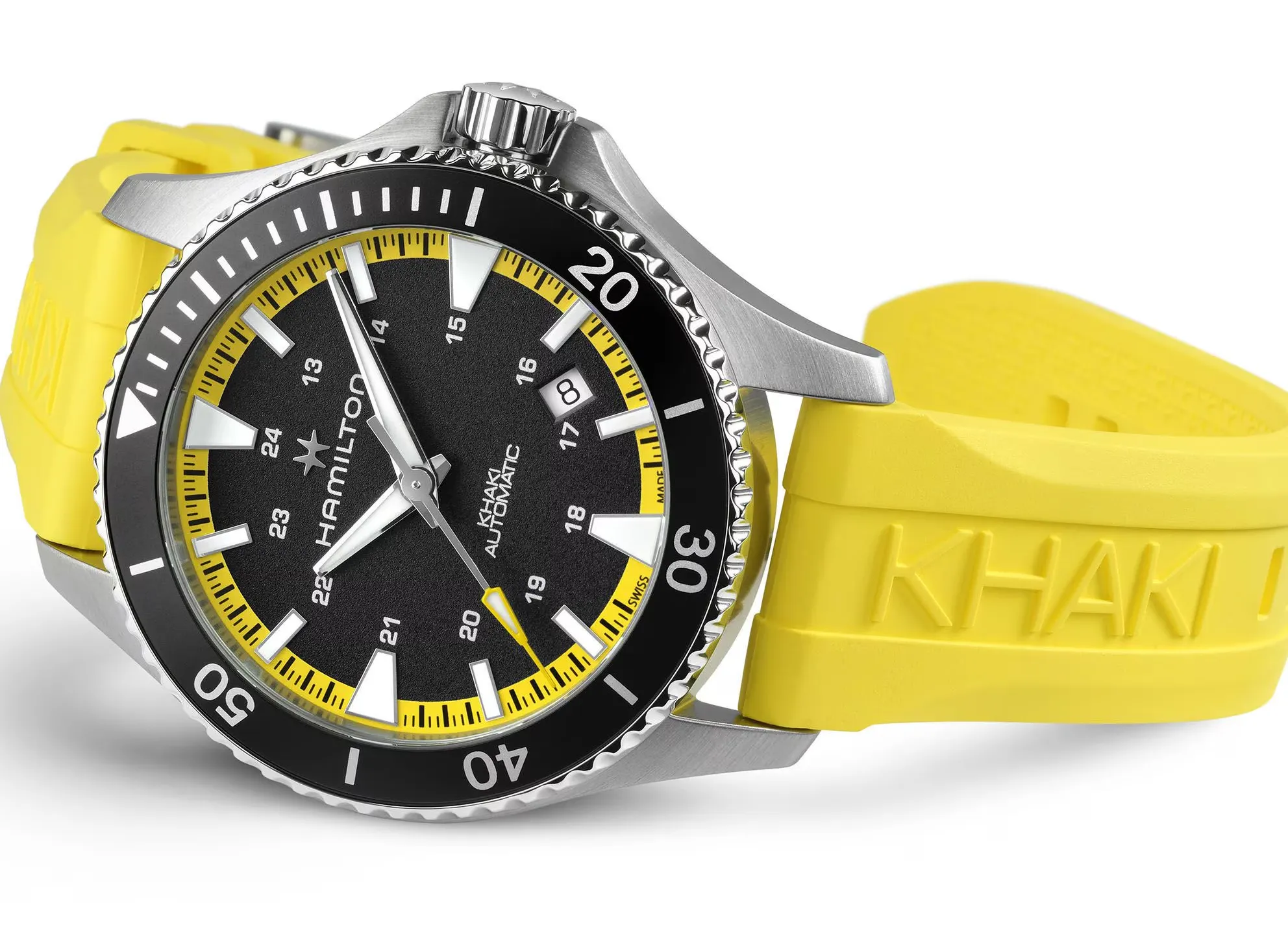 Hamilton Khaki Navy Scuba Auto Acid Yellow Watch sold by C.W. Sellors product image thumbnail 3