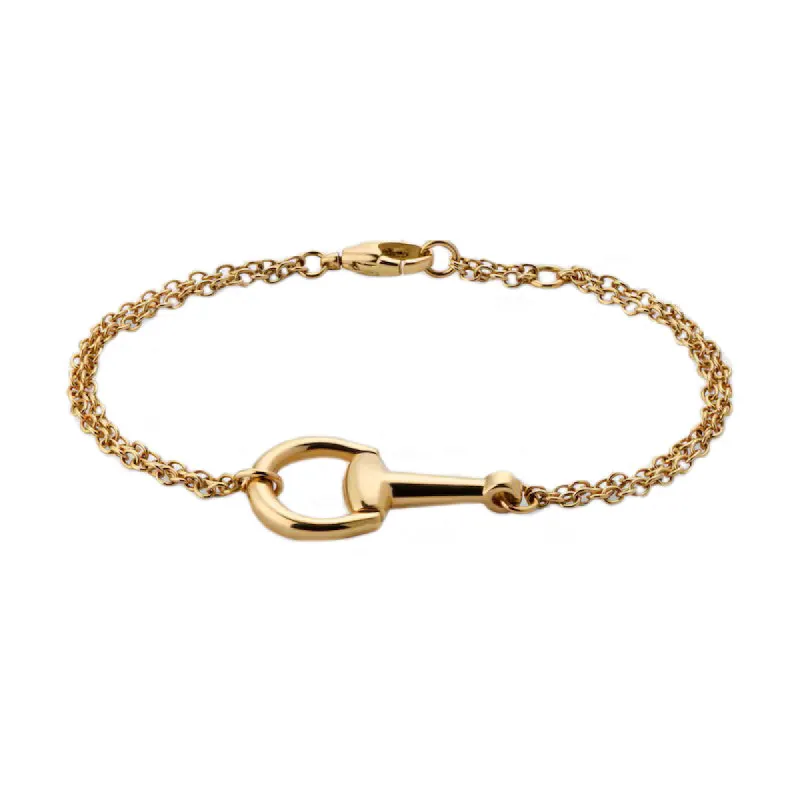 Gucci Horsebit 18ct Yellow Gold Chain Bracelet sold by C.W. Sellors
