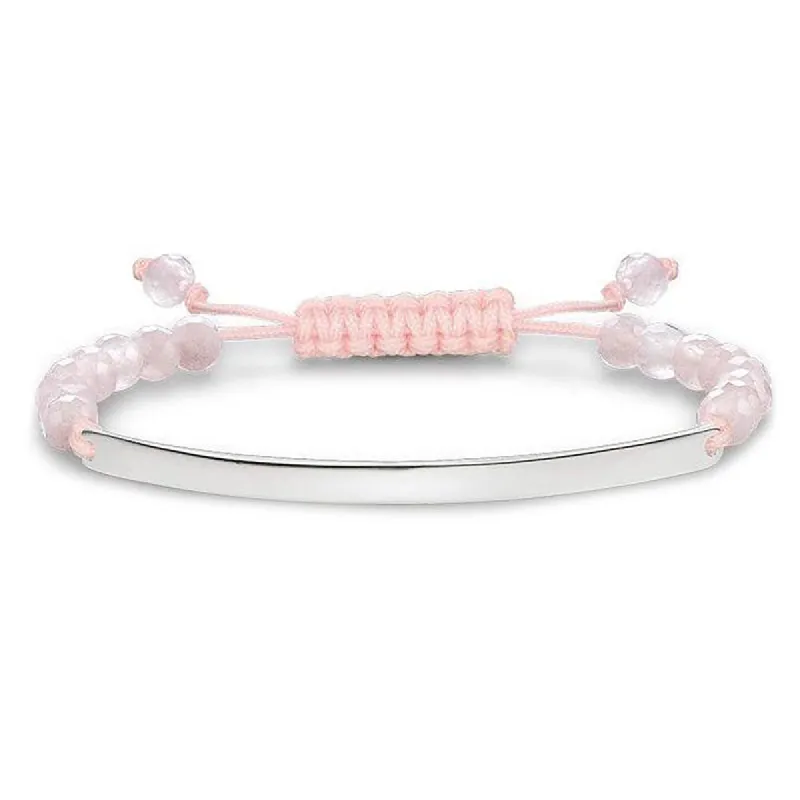 Thomas Sabo Love Bridge Sterling Silver Rose Quartz Bracelet D sold by C.W. Sellors