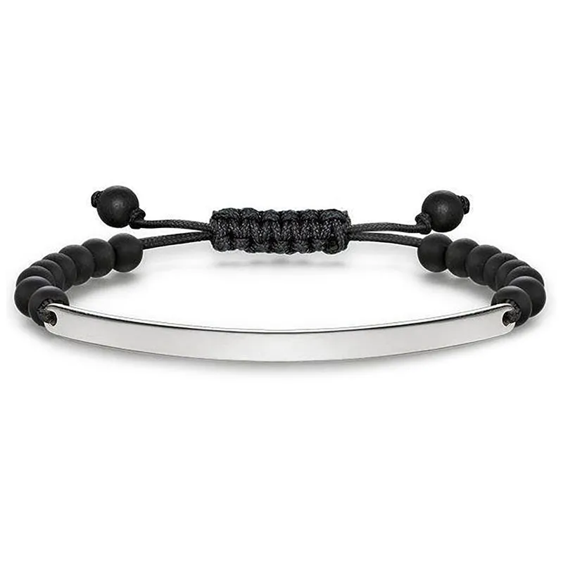 Thomas Sabo Love Bridge Sterling Silver And Black Obsidian Bracelet D sold by C.W. Sellors