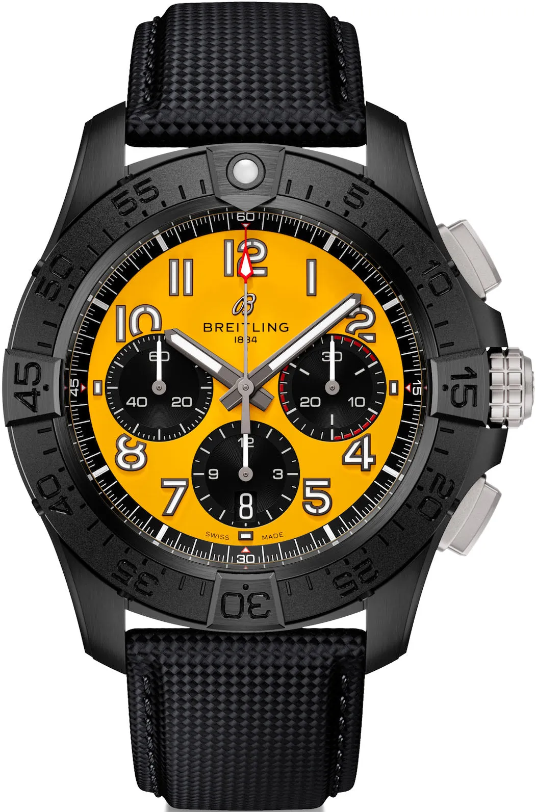 Breitling Avenger B01 Chronograph 44 Night Mission Yellow Watch sold by C.W. Sellors