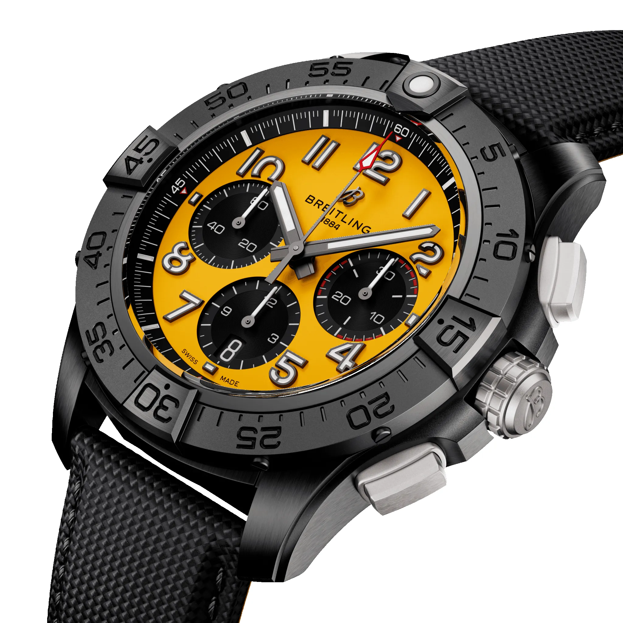 Breitling Avenger B01 Chronograph 44 Night Mission Yellow Watch sold by C.W. Sellors product image thumbnail 2