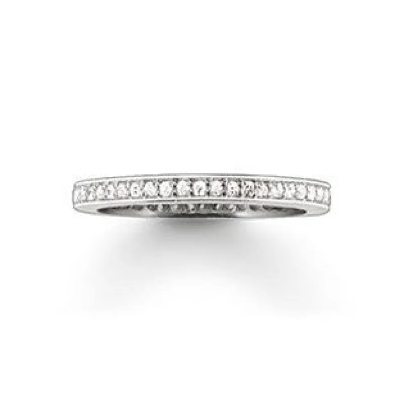 Thomas Sabo Glam And Soul Sterling Silver White Zirconia Eternity Style Ring sold by C.W. Sellors